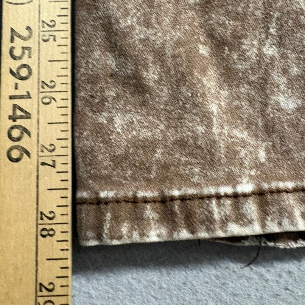 Disclosure Cargo Pants Womens 11/30 Brown Acid Wash Wide Leg Utility Pockets