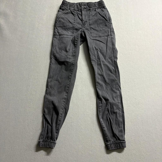 American Eagle Jogger Pants Womens 0 Gray Elastic Waist Utility Cargo Pockets