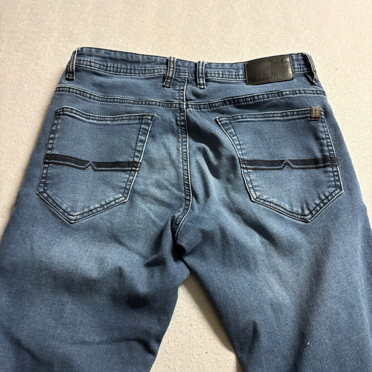Buffalo David Bitton Axel Mens Jeans Size 32x30 Slim Stretch Blue Denim