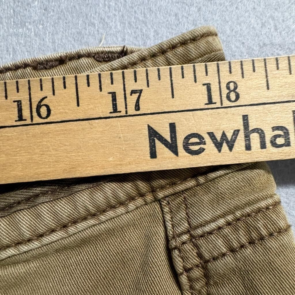 White House Black Market Crop Pants Womens 16 Brown Mid Rise Straight Leg Cargo