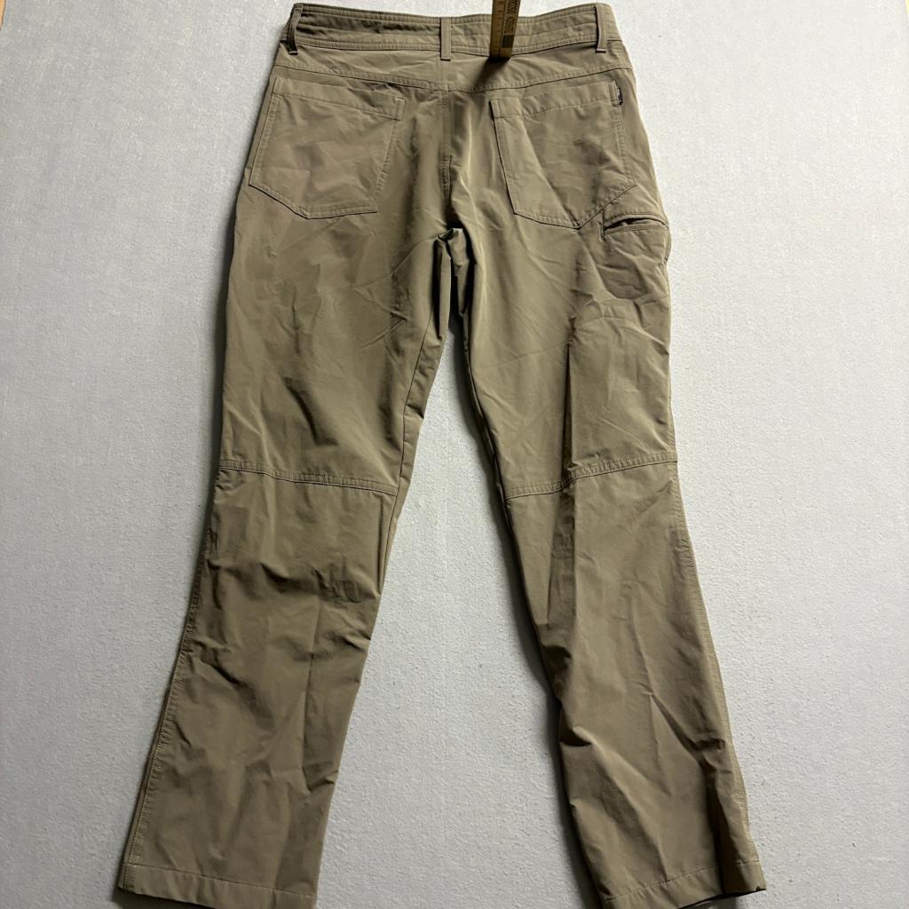 Swiss Tech Mens Utility Pants 32x30 Brown Nylon Spandex Stretch Hiking Outdoor