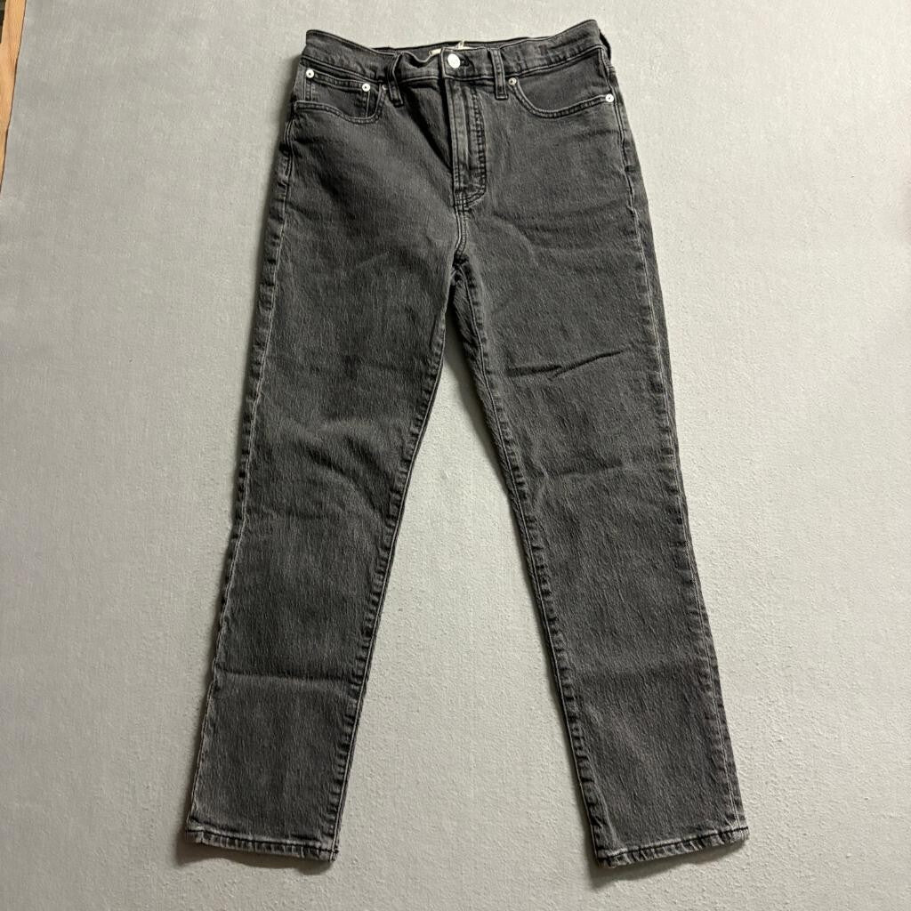 Madewell The Perfect Vintage Jean Womens 28 Gray Charcoal Denim High Rise Slim