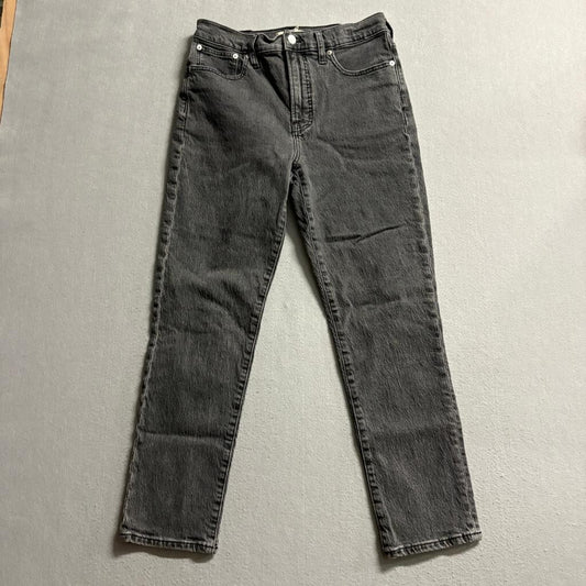 Madewell The Perfect Vintage Jean Womens 28 Gray Charcoal Denim High Rise Slim