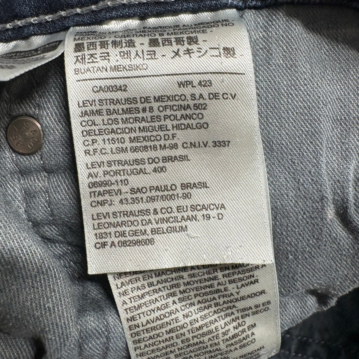 Levi's 505 Regular Fit Jeans Mens 38x32 Dark Wash Blue Stretch Denim Pants