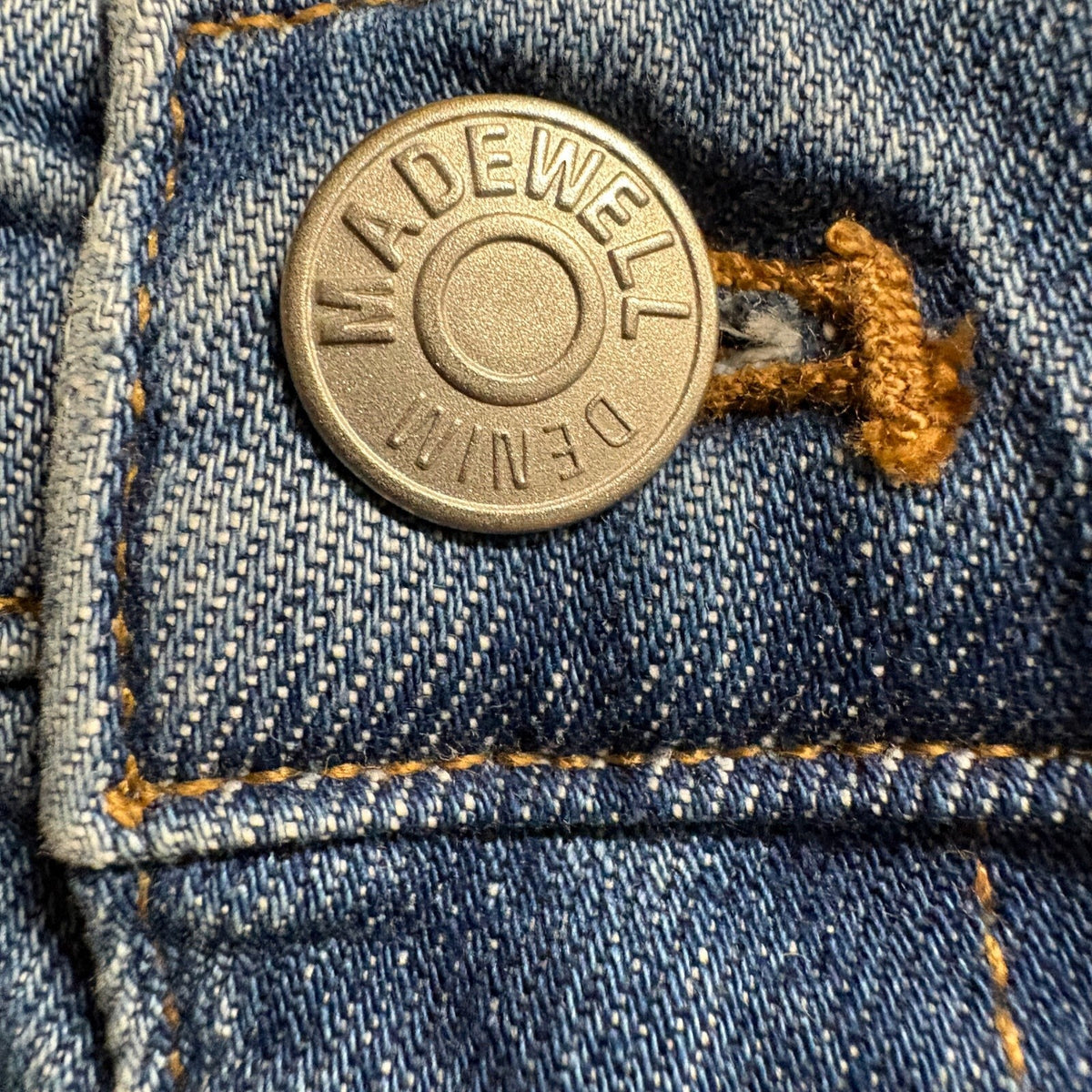 Madewell The High-Rise Slim Boyjean Jeans Womens 27 Blue Distressed Raw Hem