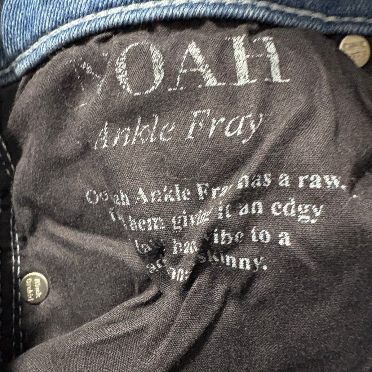 Black Orchid Noah Ankle Fray Skinny Jeans Womens 27 Medium Wash Distressed Raw