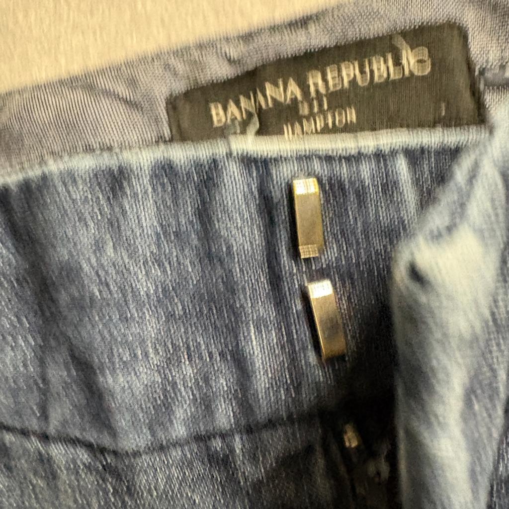 Banana Republic Hampton Jeans Womens 0P Blue Denim Stretch Cropped Petite