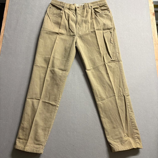 East Coast LAW Original Product Jeans Womens 38x32 Khaki Tan Denim Straight Leg