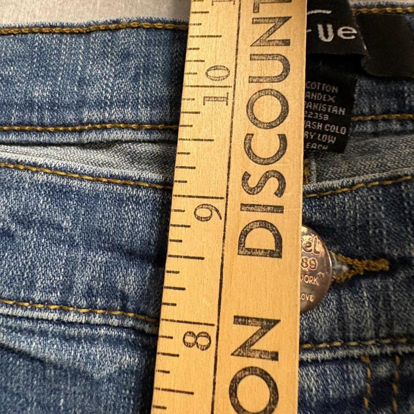 ReFuel Skinny Fit Jeans Mens 36x32 Blue Denim Stretch Distressed Pakistan