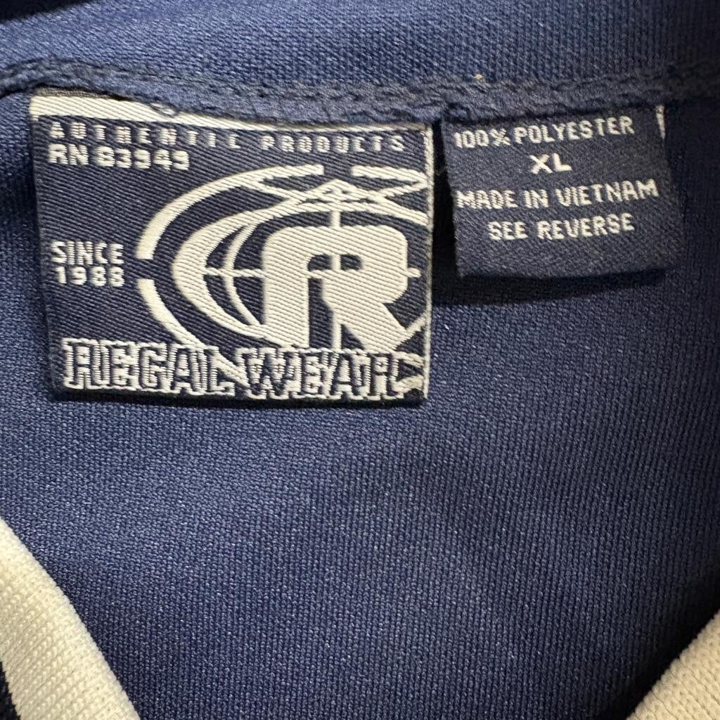 Regal Wear RW 52 Baseball Jersey Shorts Visor Set Mens XL Navy Blue Hip Hop