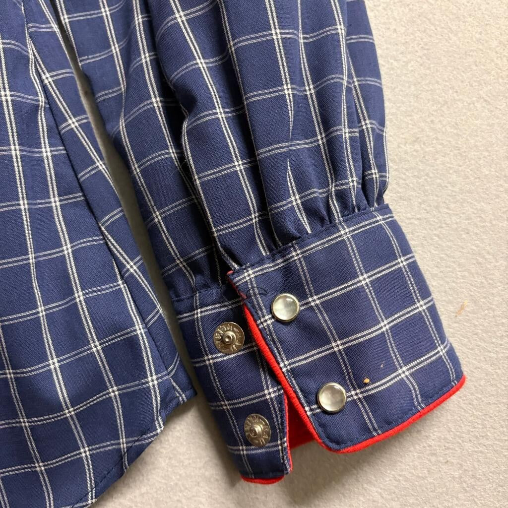 Vintage Kenny Rogers Western Collection Karman Pearl Snap Shirt Mens 17/18 Blue