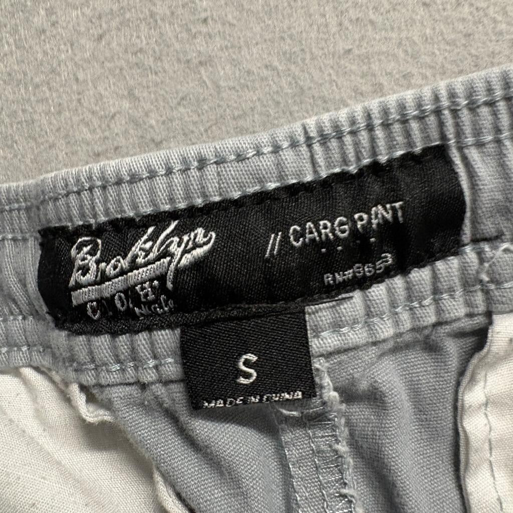 Brooklyn Cloth Cargo Pants Womens Small Gray Cotton Blend Drawstring Elastic
