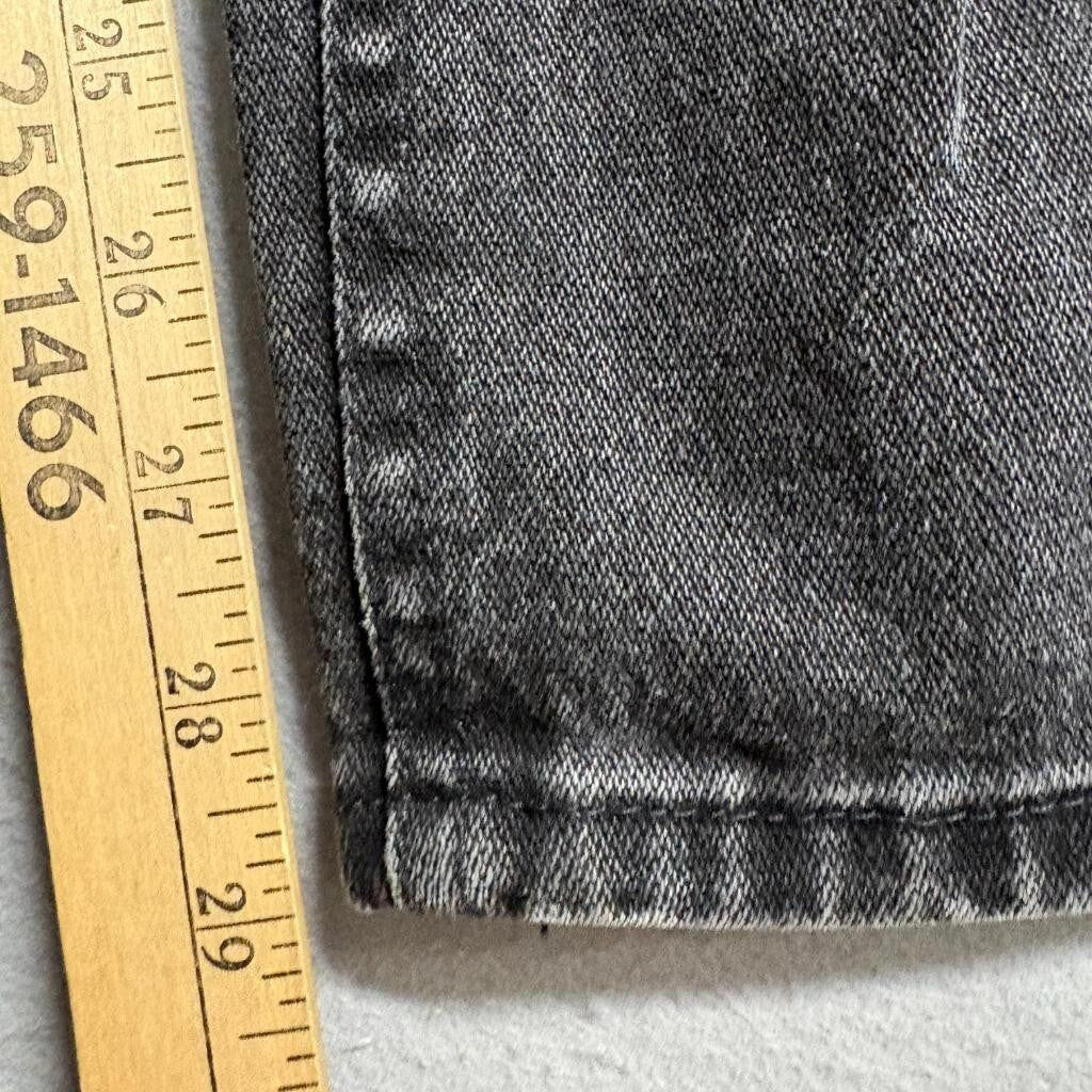 Vintage Lee Jeans Womens 8 Black Acid Wash High Rise Tapered Mom Denim Made in