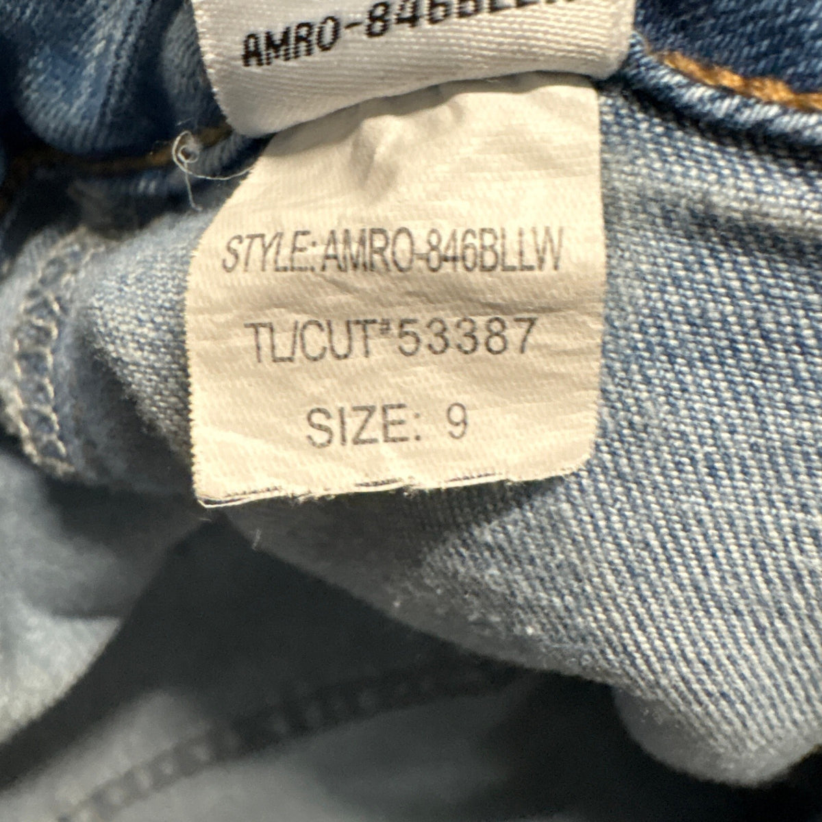 Ashley Mason Paperbag Waist Jeans Womens Size 9 Light Wash Raw Hem Stretch Blue