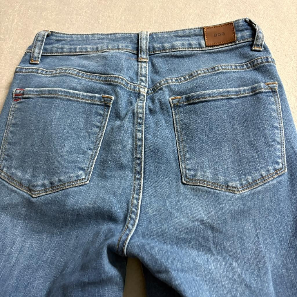BDG High Rise Flare Jeans Womens 27x34 Blue Denim Urban Outfitters Stretch