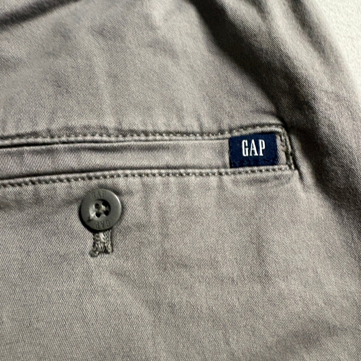 GAP Mens Jogger Pants Medium Gray Cotton Blend Stretch Elastic Waist Casual