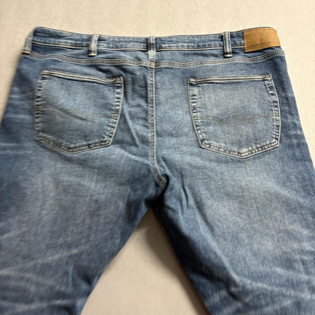 American Eagle Slim Straight Flex Jeans Mens 40x30 Blue Denim Stretch Pants