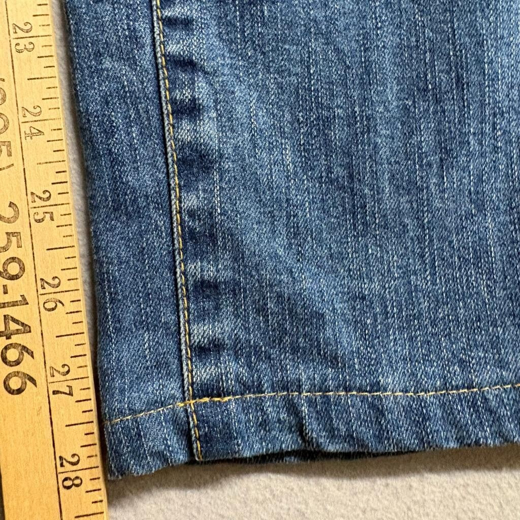 Rinascimento Linea Kitana Jeans Womens 46 Blue Denim Straight Leg Rhinestone IT