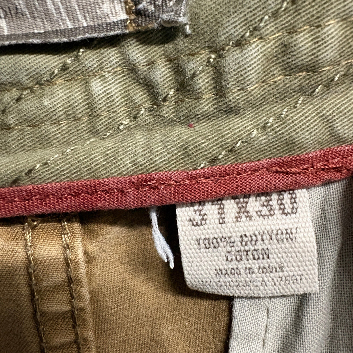 Old Navy Mens Cargo Pants 31x30 Tan Brown Tactical Utility Heavy Canvas Cotton