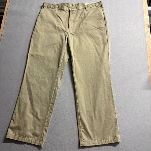 Dickies Pants Mens 40x32 Khaki Tan Cotton Twill Chino Workwear WP314KH