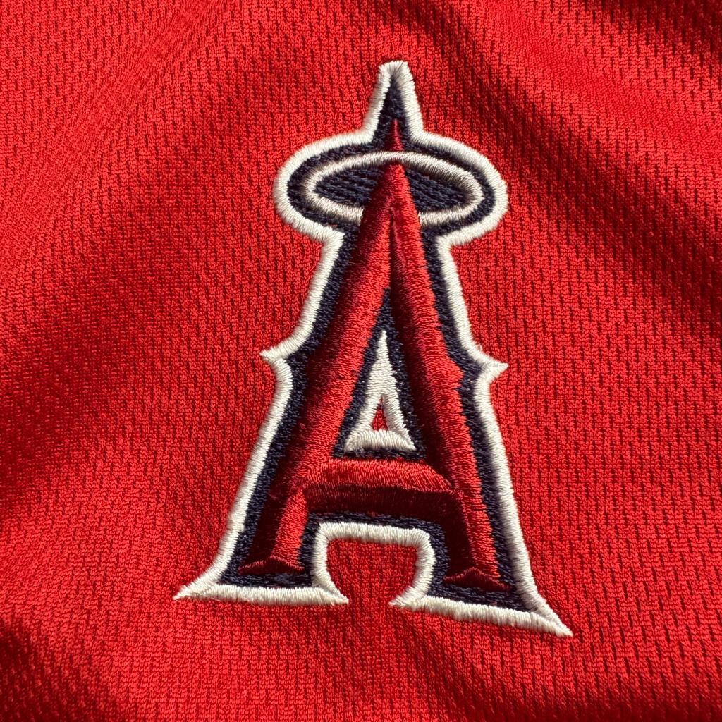 Los Angeles Angels Majestic Polo Shirt Mens 4XT Red Navy Blue MLB Embroidered