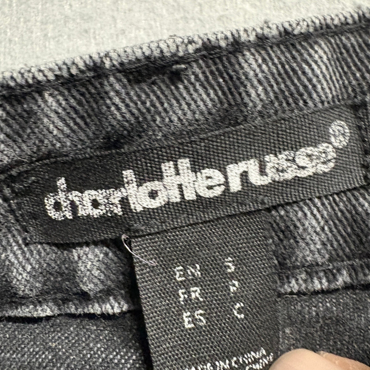 Charlotte Russe Cargo Pants Womens Small Black Denim Wide Leg Utility Strap Y2K