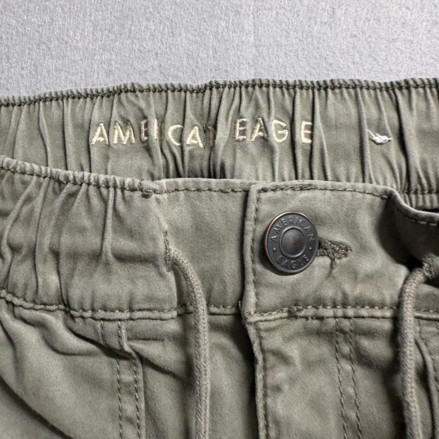 American Eagle Outfitters Womens Jogger Pants Size 6 Green Cotton Blend Stretch