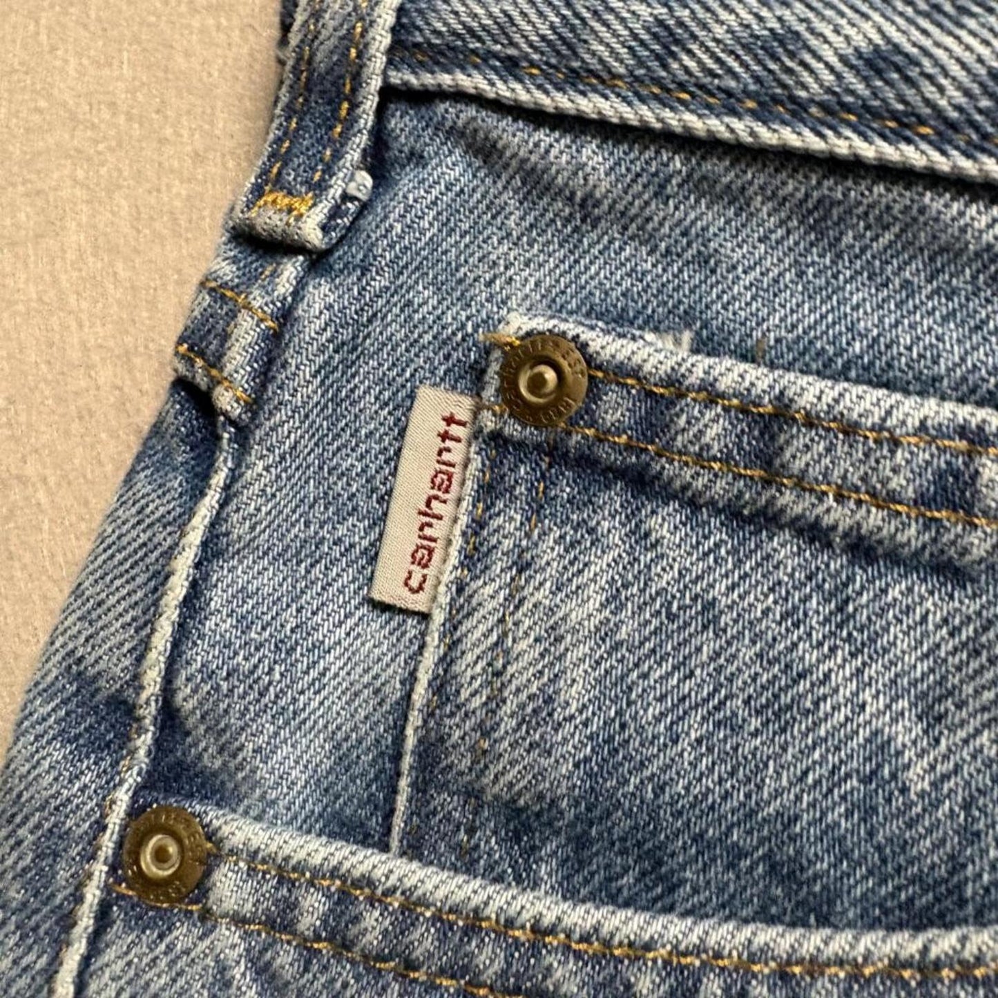 Carhartt B17 STW Relaxed Fit Jeans Womens 29x30 Blue Denim Raw Hem Cut Off