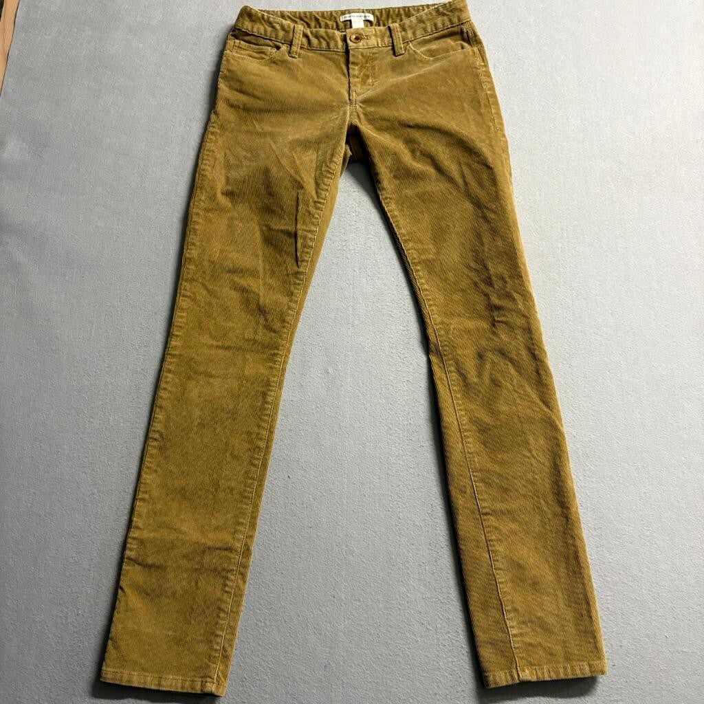 Banana Republic Corduroy Pants Womens 27 Brown Tan Stretch Straight Leg