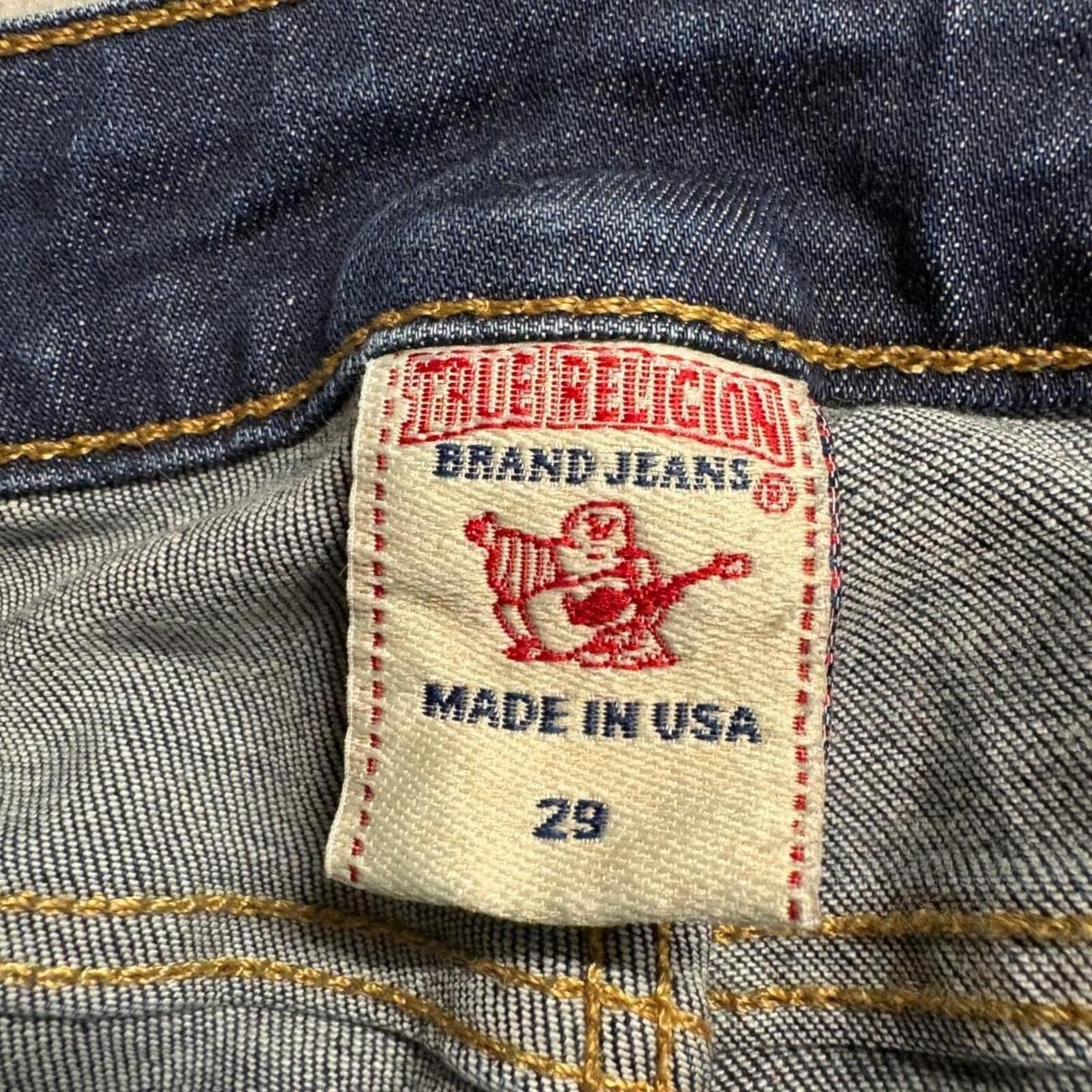 True Religion Tony Bootcut Jeans Womens 29 Blue Denim Made in USA Stretch