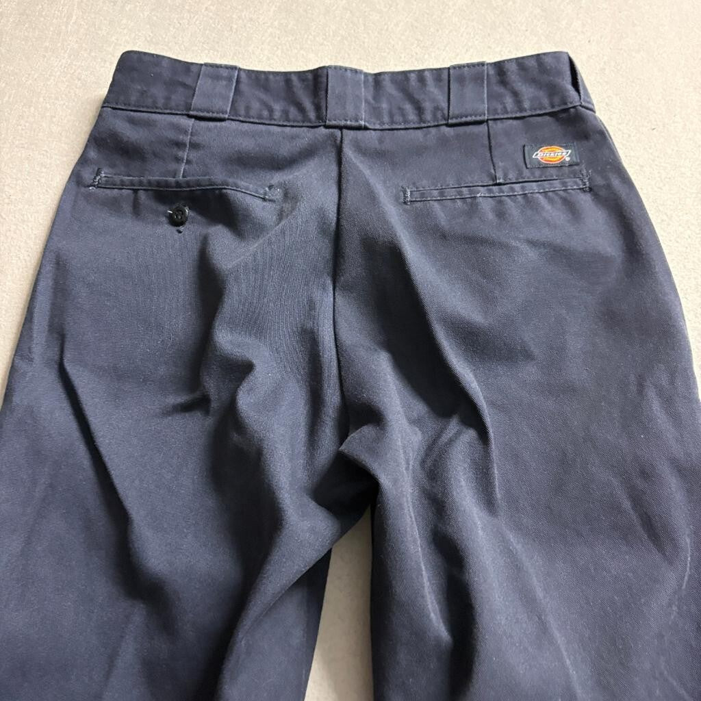 Dickies 874 Original Fit Work Pants Mens 31x31 Navy Blue Polyester Cotton Blend