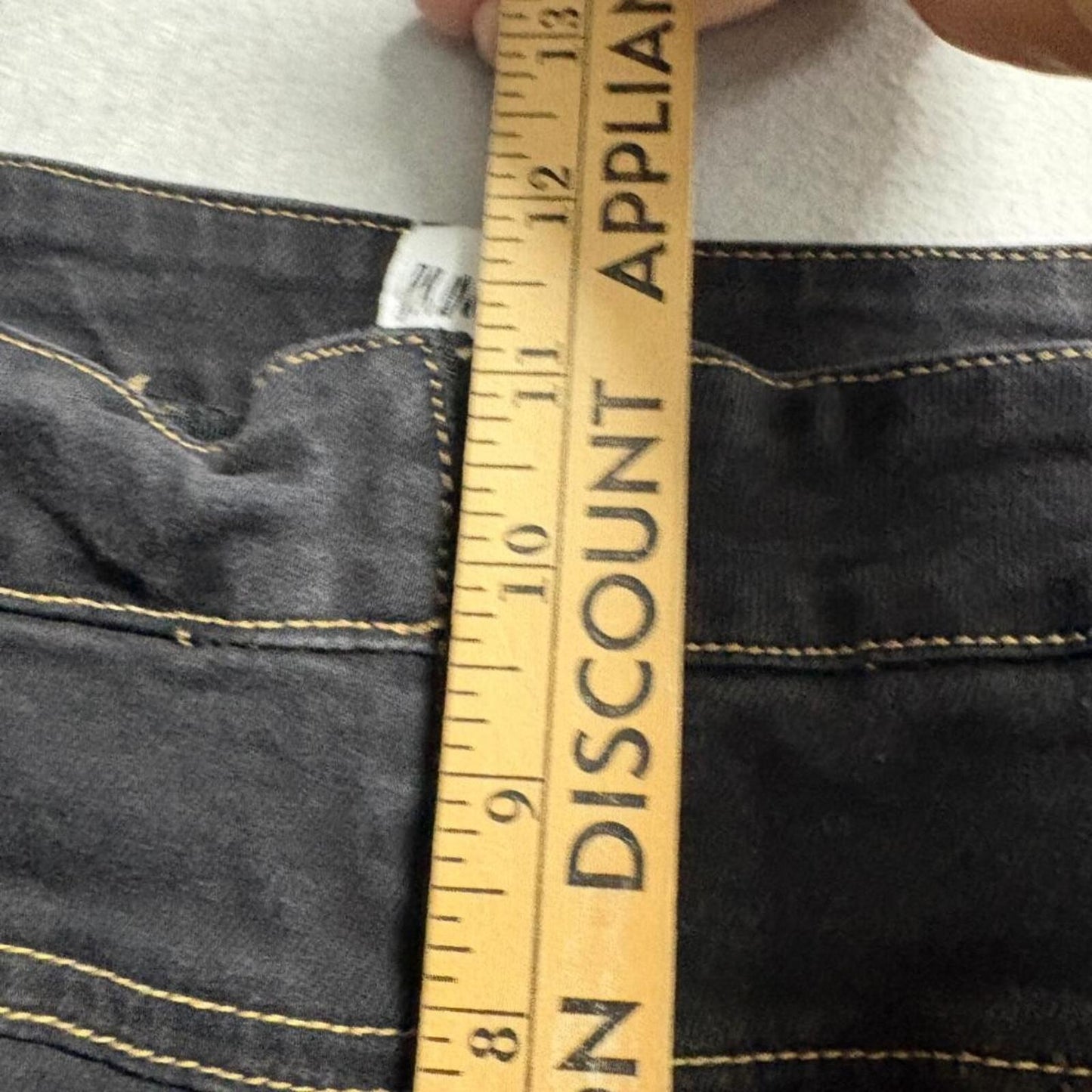 Princess Polly Flare Jeans Womens US 4 Black High Rise Front Zip Seam Detail