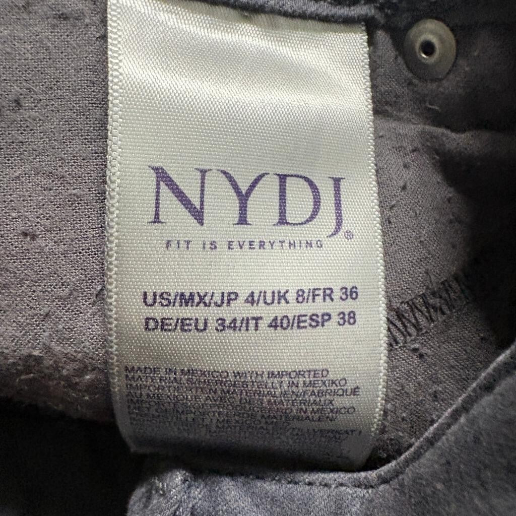 NYDJ Marilyn Straight Jeans Womens Size 4 Gray Cotton Blend Denim Stretch Pants
