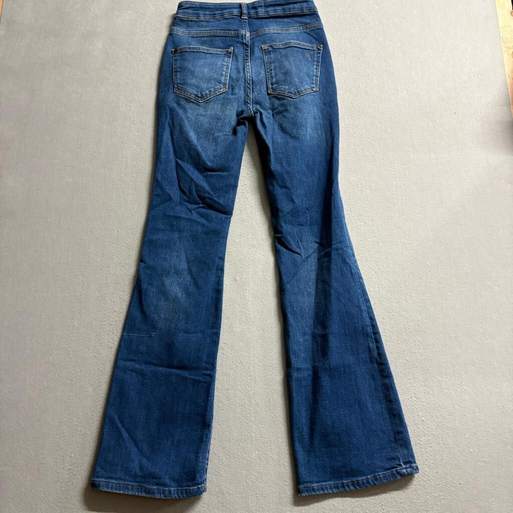 Pilcro and the Letterpress Flare Jeans Womens 25 Blue Denim Anthropologie