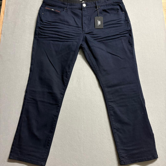 Benjamin Black Slim Jeans Mens 46x32 Navy Blue Stretch Denim Pants NWT