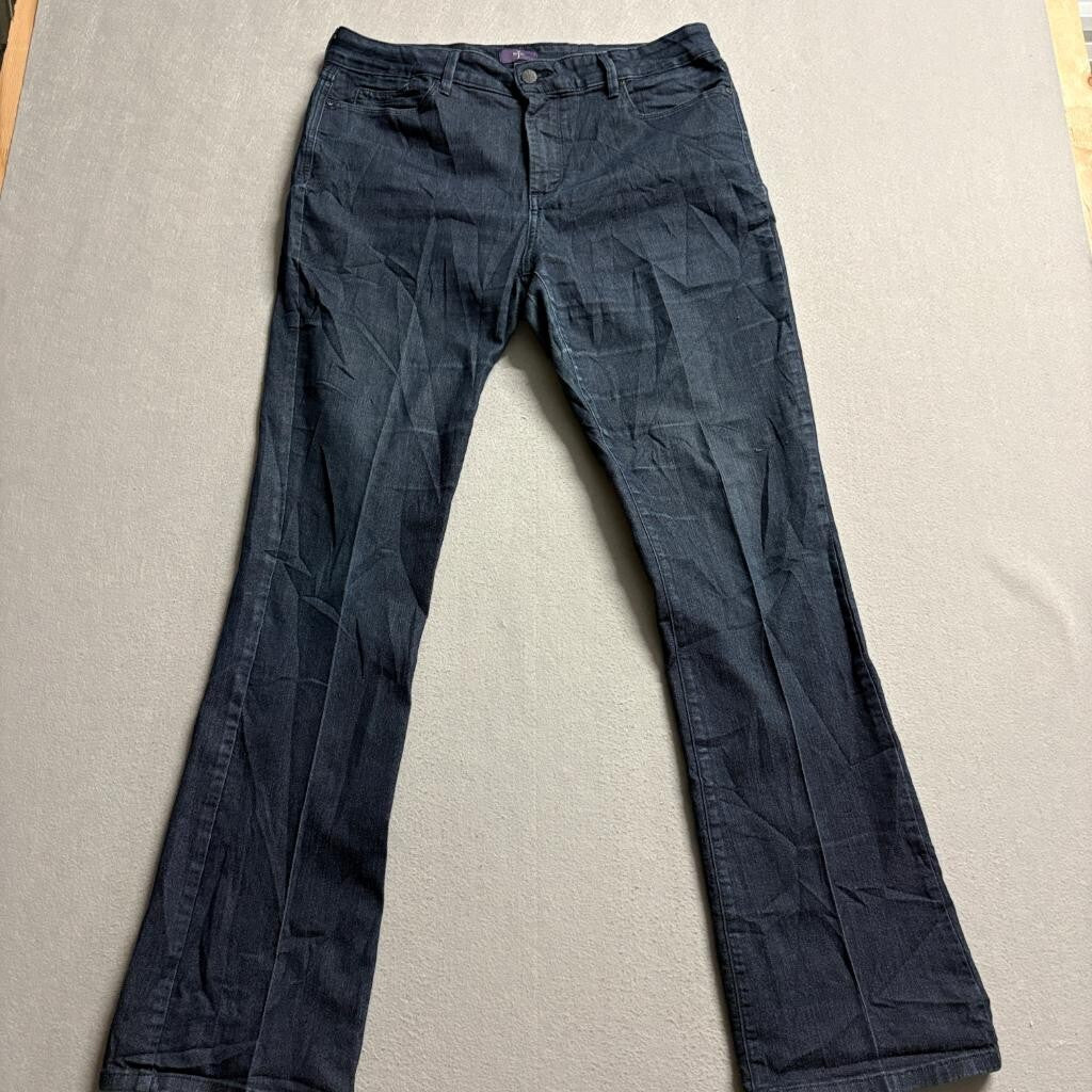 NYDJ Billie Bootcut Jeans Womens 14 Dark Wash Blue Lift Tuck Denim
