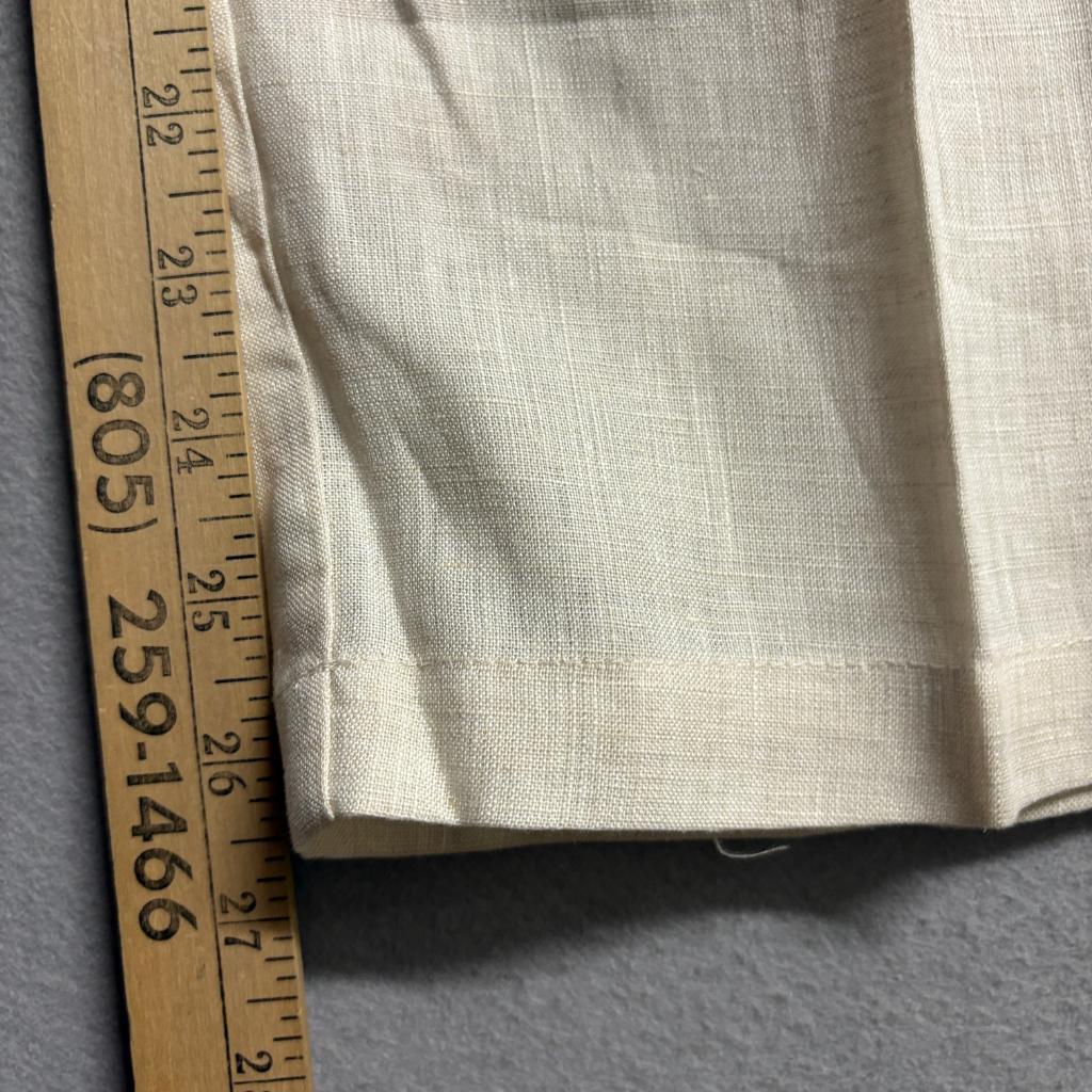 Tasso Elba Island Mens 38x30 Linen Pants Beige Flat Front Summer Beach Trousers