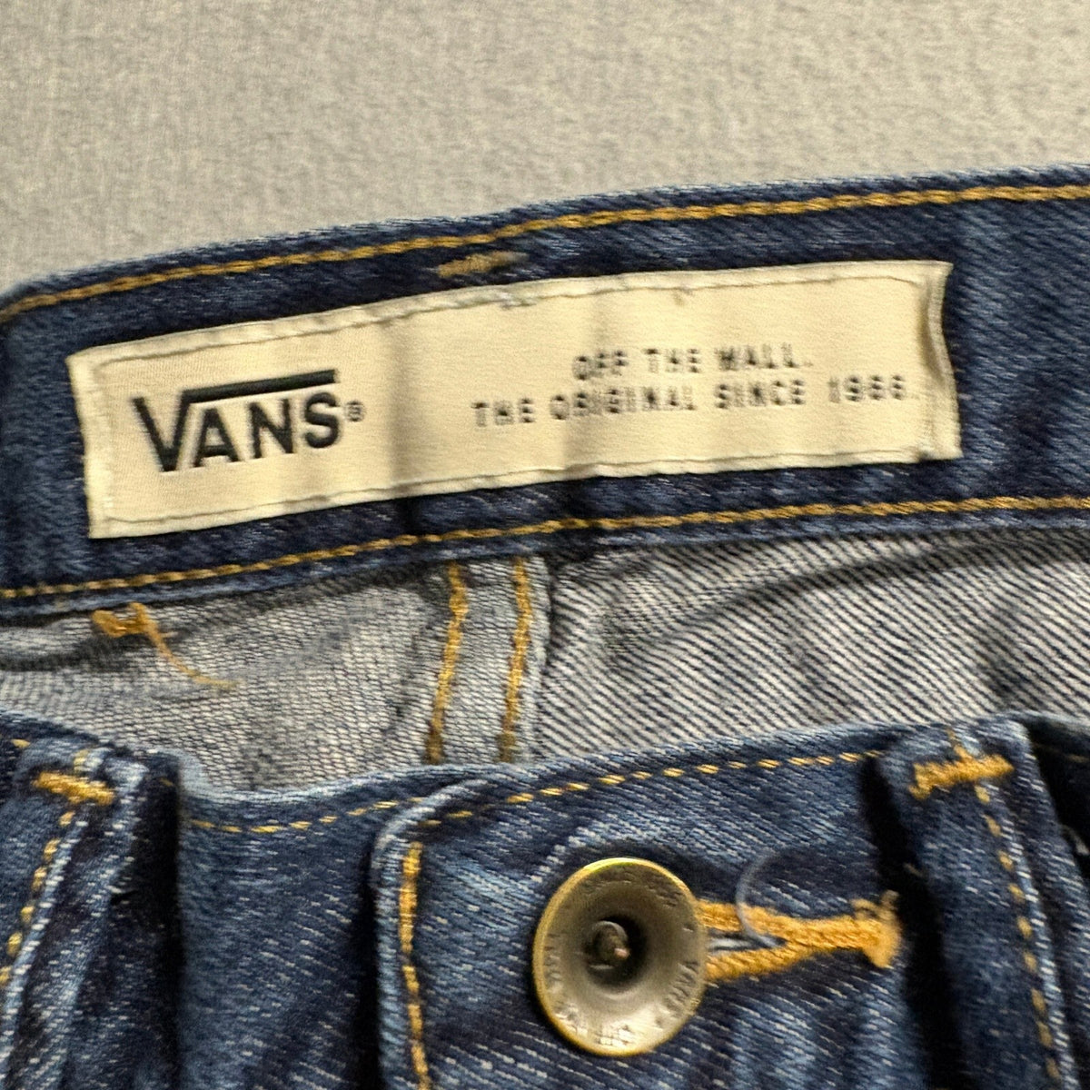 Vans V16 Slim Jeans Mens 30x30 Dark Wash Blue Denim Skateboarding Pants