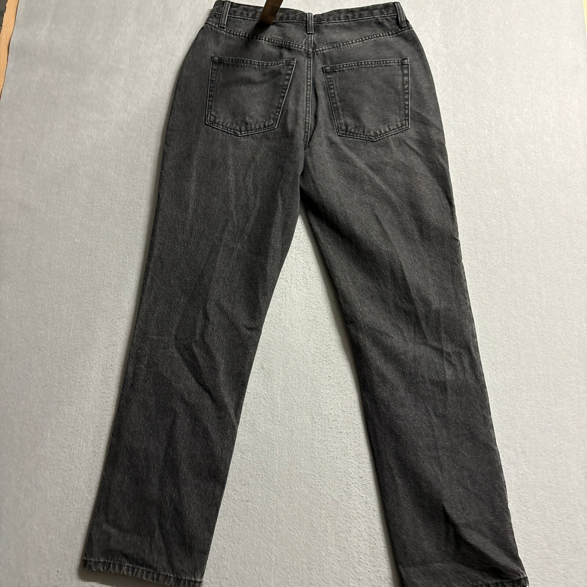 Juicy Couture Womens Quilted Front Black Denim Straight Leg Pants Size 27