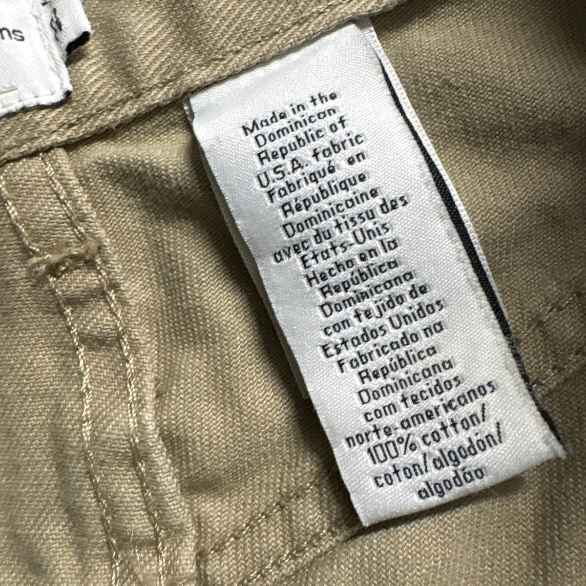 Calvin Klein Jeans Mens 33x32 Easy Fit Khaki Tan Denim Pants Cotton Vintage
