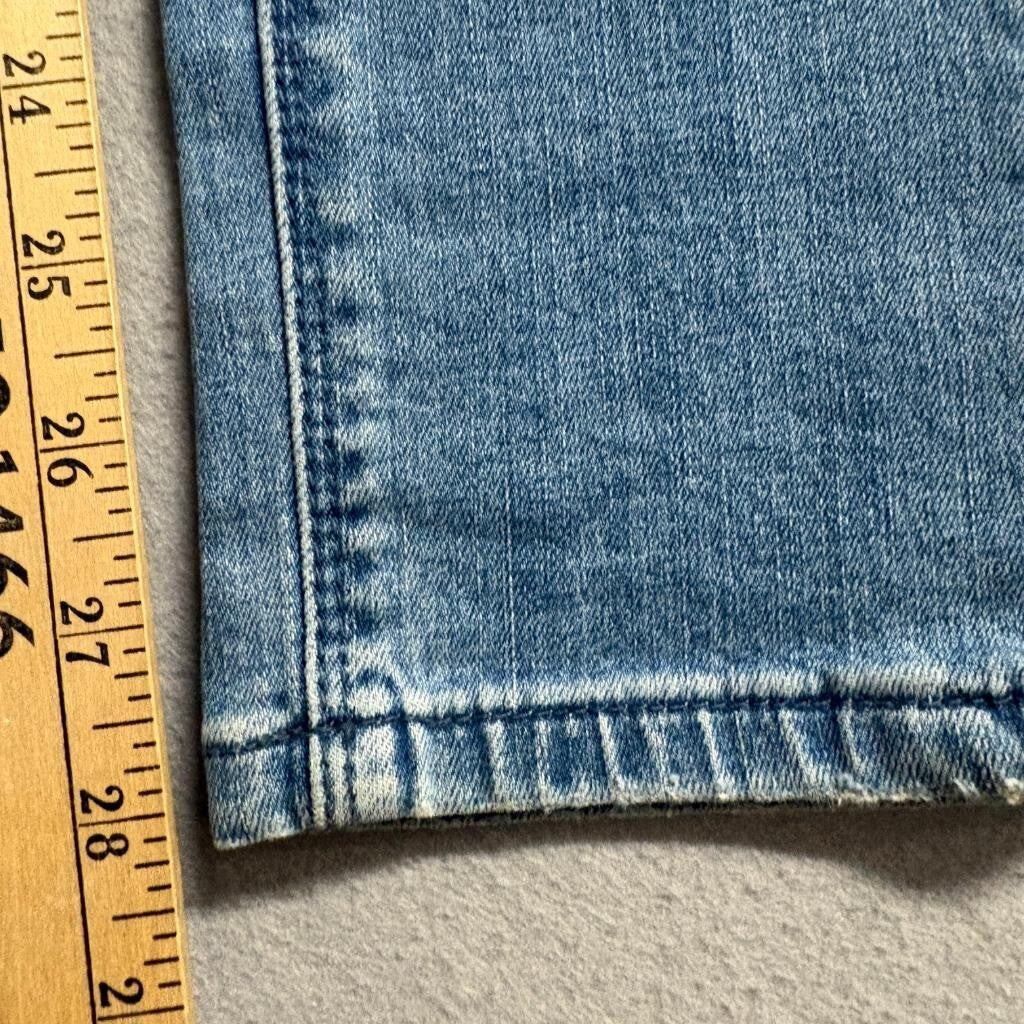 ONLY Essential Repair LW Super Skinny Denim Jeans Womens Size 28 Distressed Blue