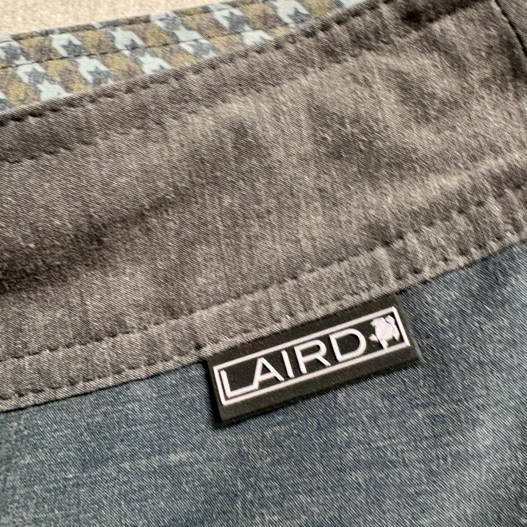 Laird Apparel Vantage Performance Board Shorts Mens 33 Blue Gray Swim Trunks