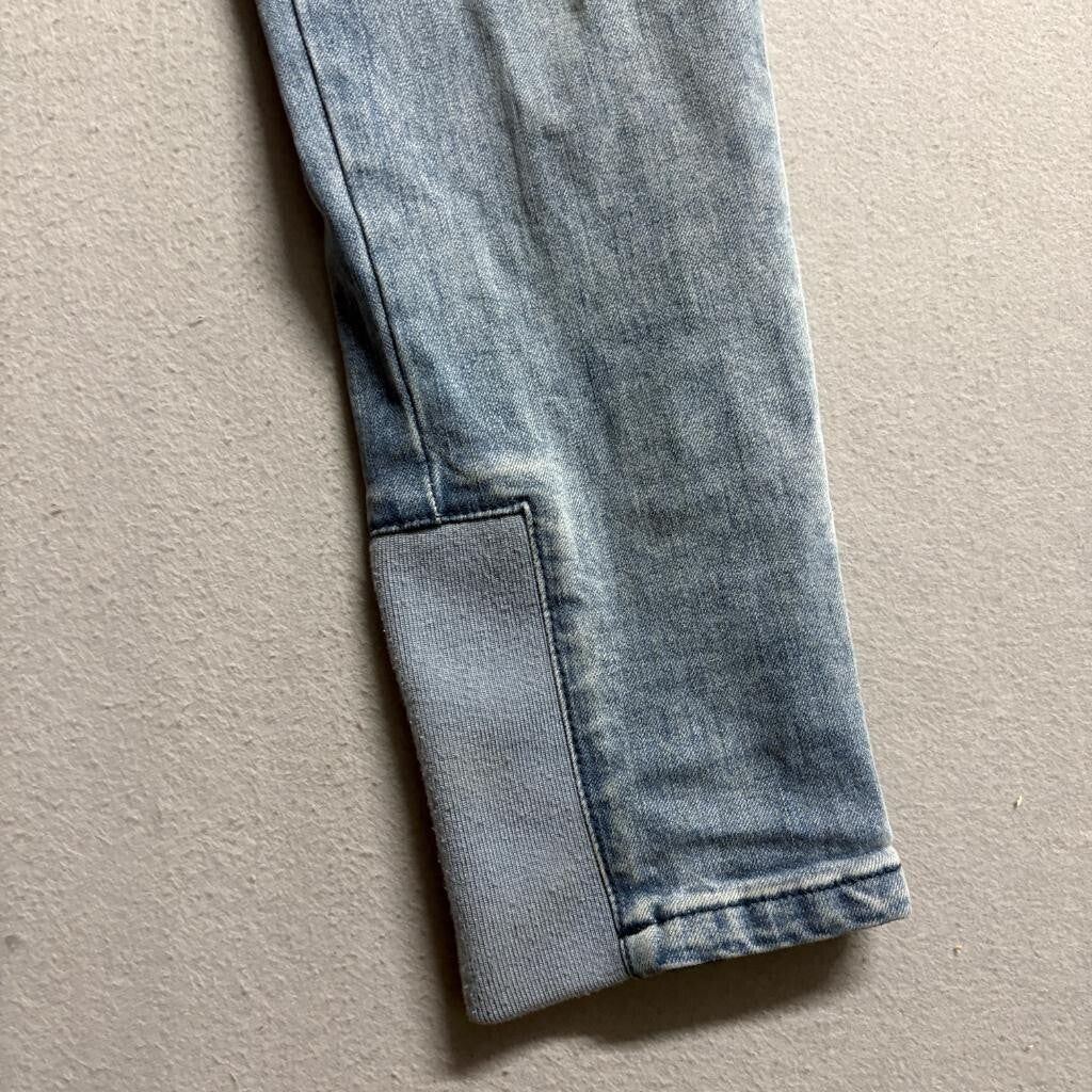 Zanerobe Joe Blow Jeans Mens 32 Blue Denim Stretch Ribbed Cuff Tapered Jogger