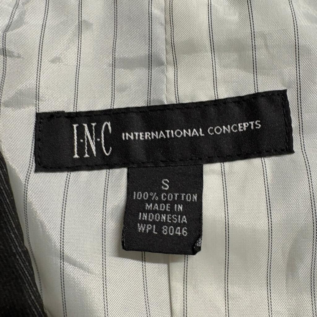 INC International Concepts Blazer Mens Small Gray Corduroy 2 Button Sport Coat