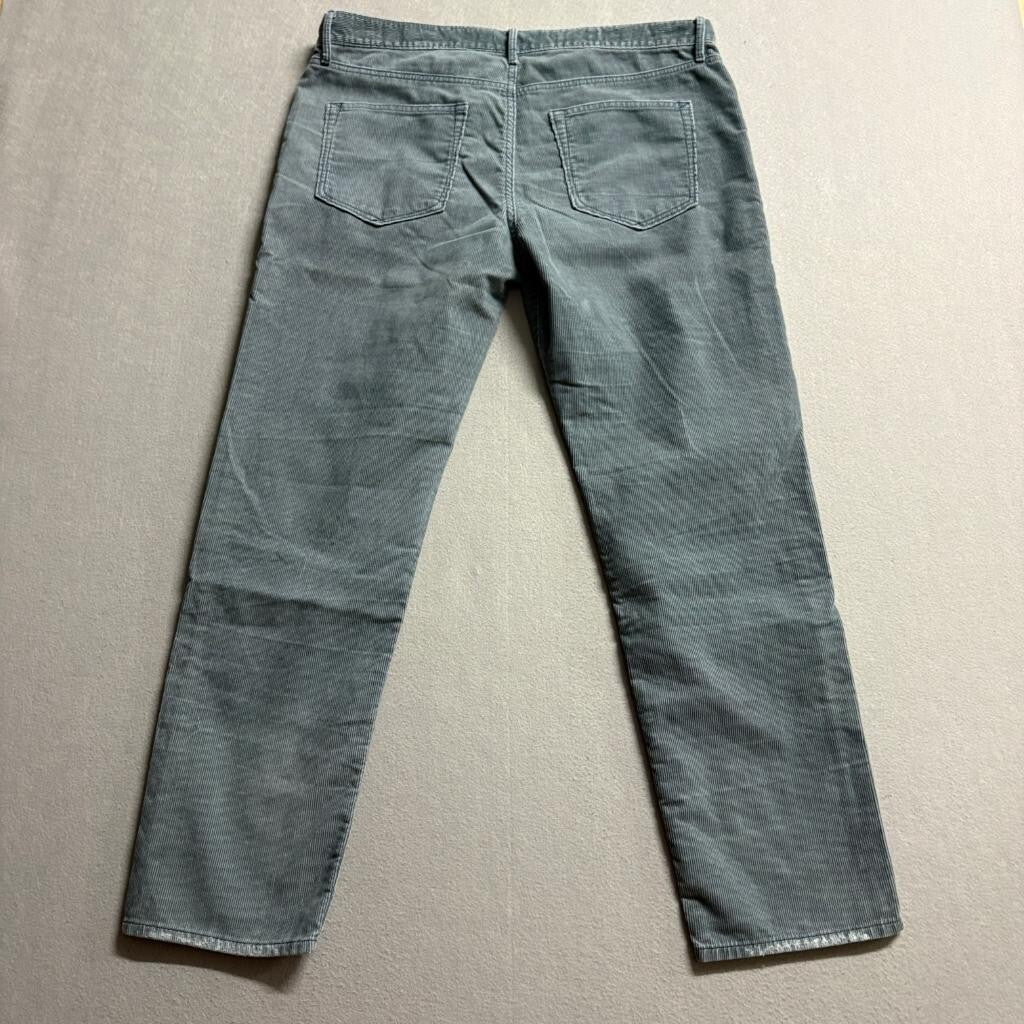 Gap 1969 Corduroy Pants Womens 29r Sexy Boyfriend Gray Blue Cord Pants