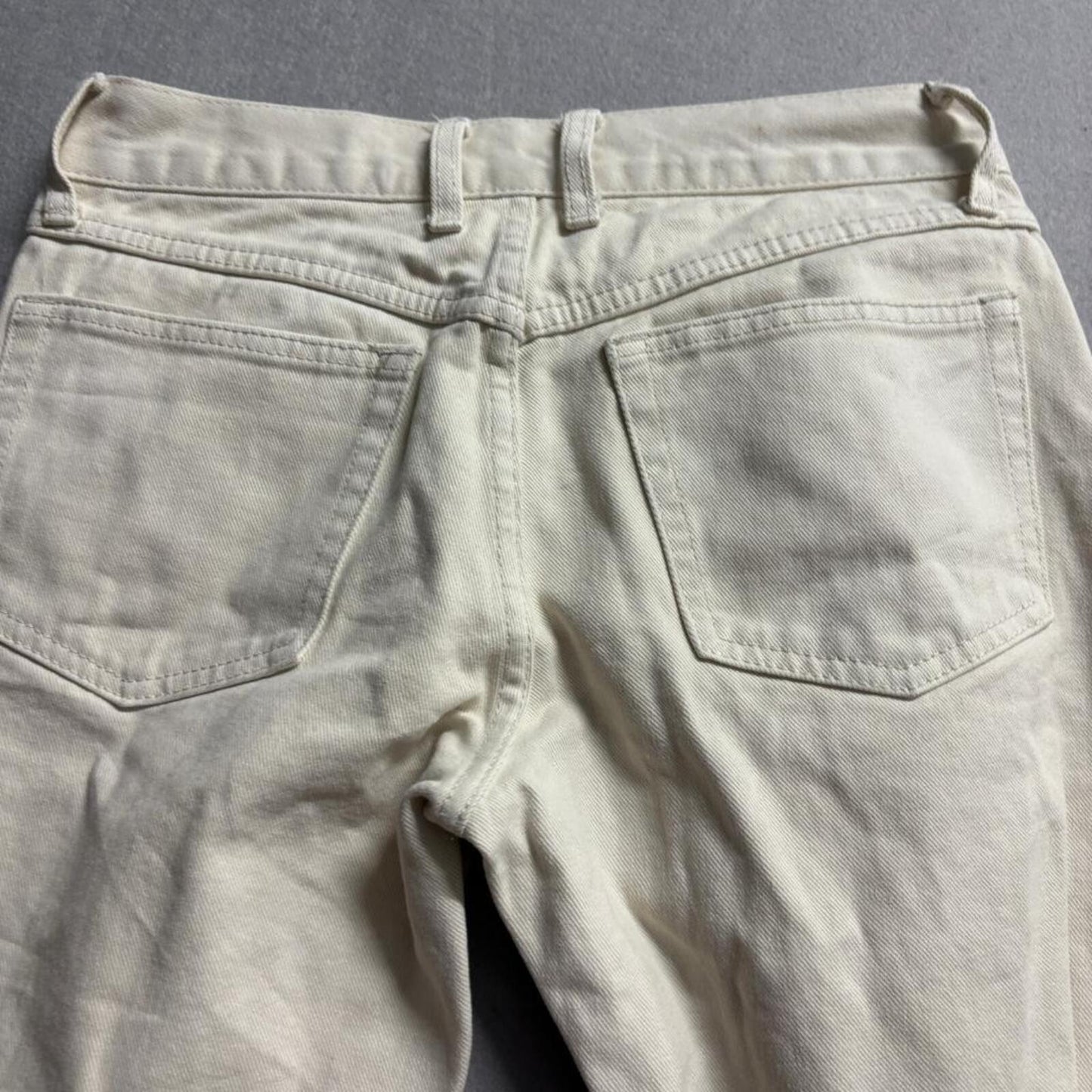 John Galt Brandy Melville Flare Jeans Womens Size S Off White Beige Denim