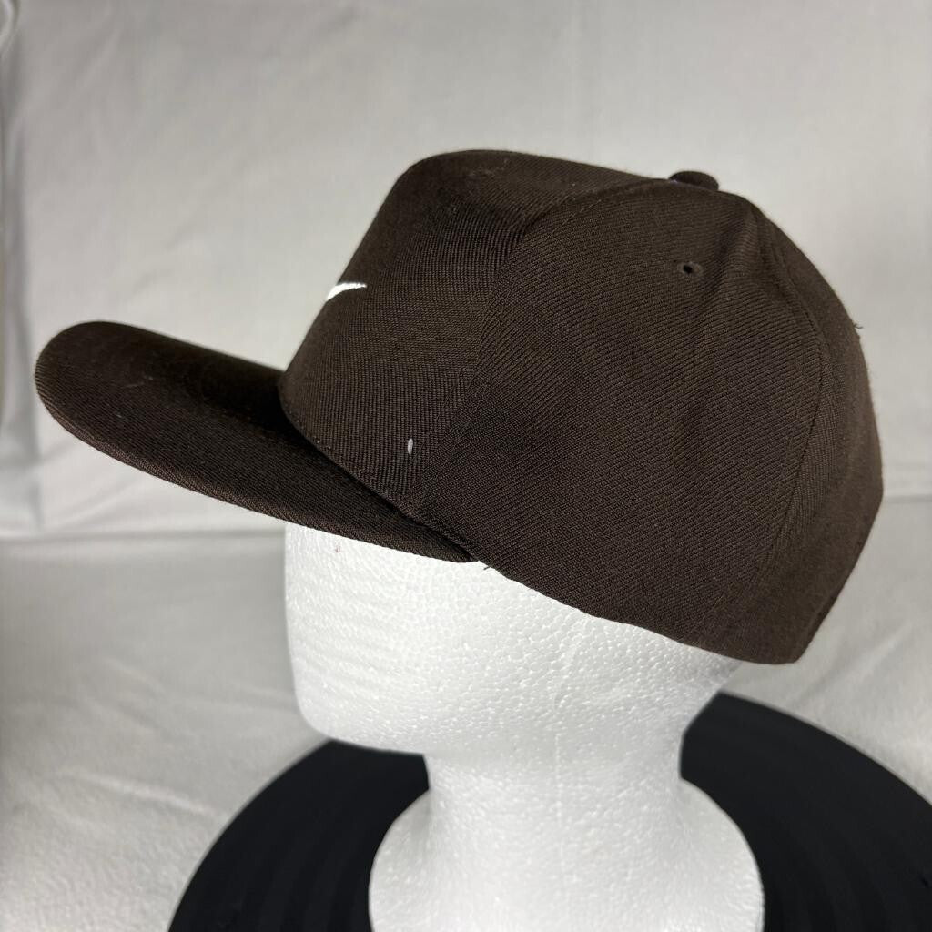 Vintage Nike Swoosh Snapback Hat Mens Brown Green Under Visor Kee & Ed Cap