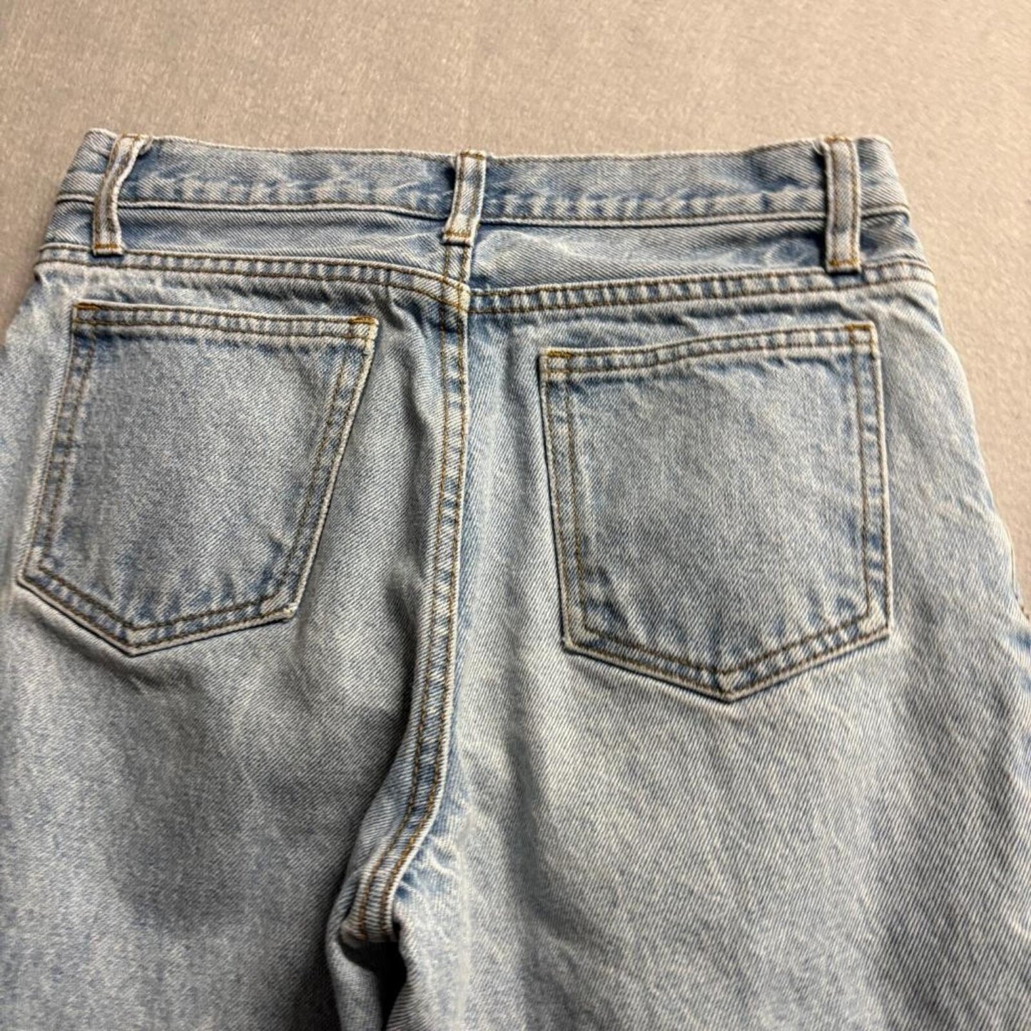 John Galt Brandy Melville Womens Jeans Size S Light Wash High Rise Mom Straight