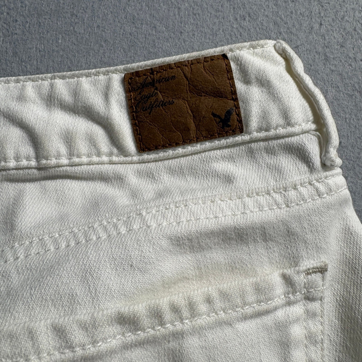 American Eagle Outfitters Womens Skinny Jeans Size 6 Regular White Stretch Denim
