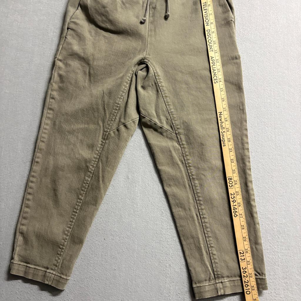 Elwood Pants Womens Small Green Cotton Blend Elastic Drawstring Waist Jogger
